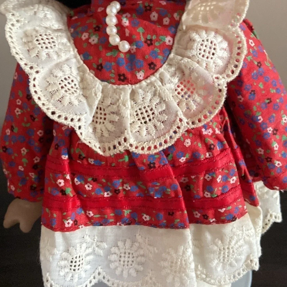 Vintage Victoria Ashlea Porcelain African American Black Doll Collectible Toy